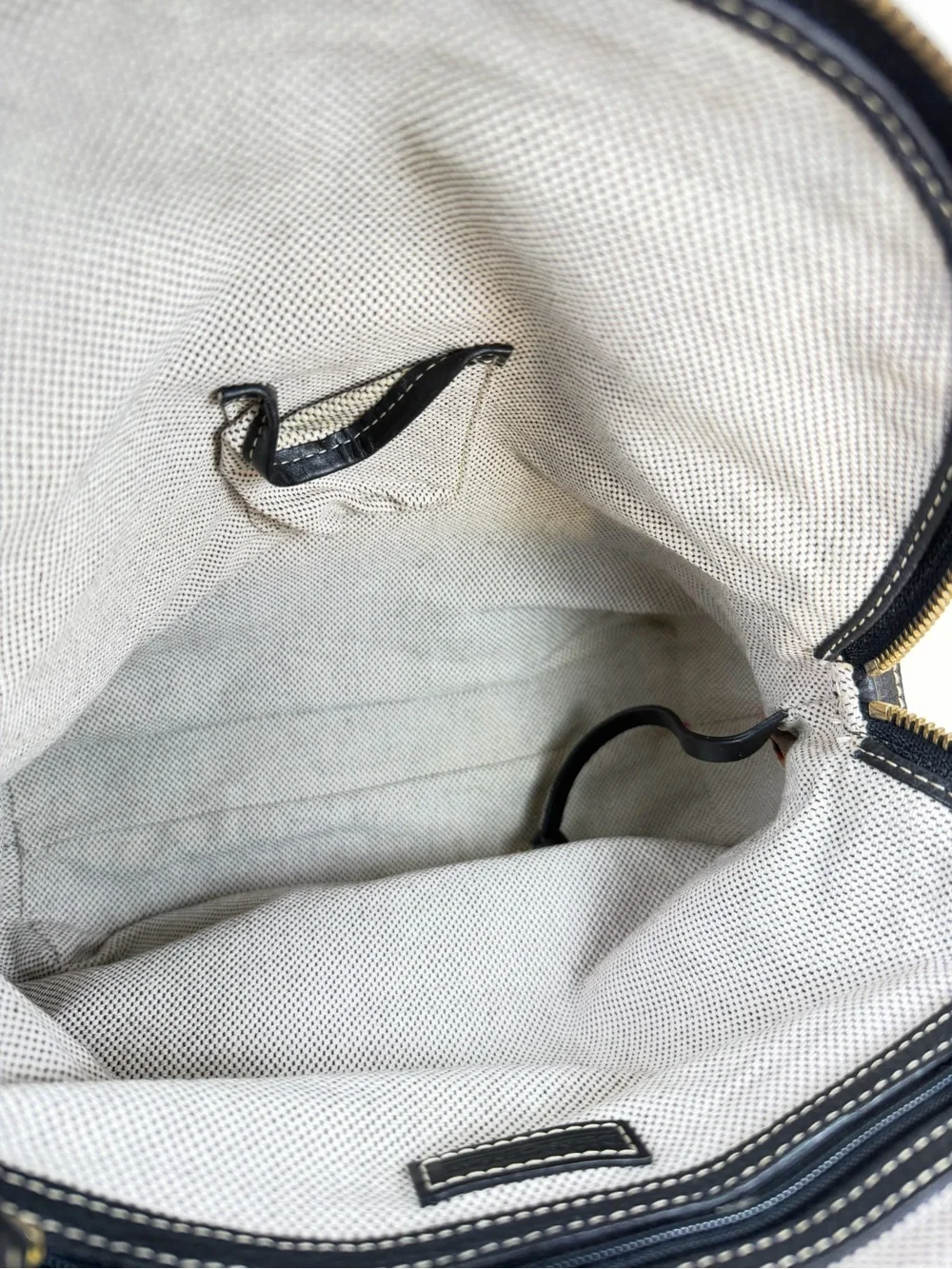 Dooney & Bourke Gray Monogram Backpack with Black Trim H087